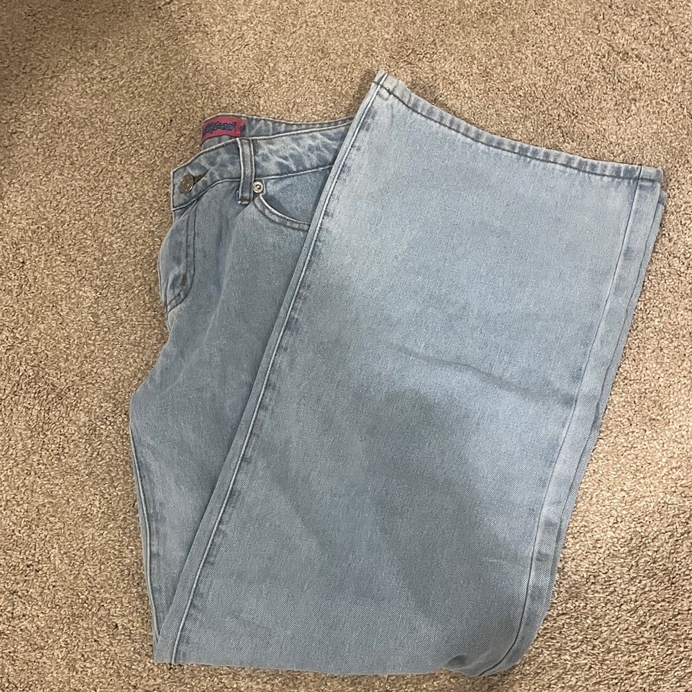 Edikted Light Blue Straight Leg Jeans